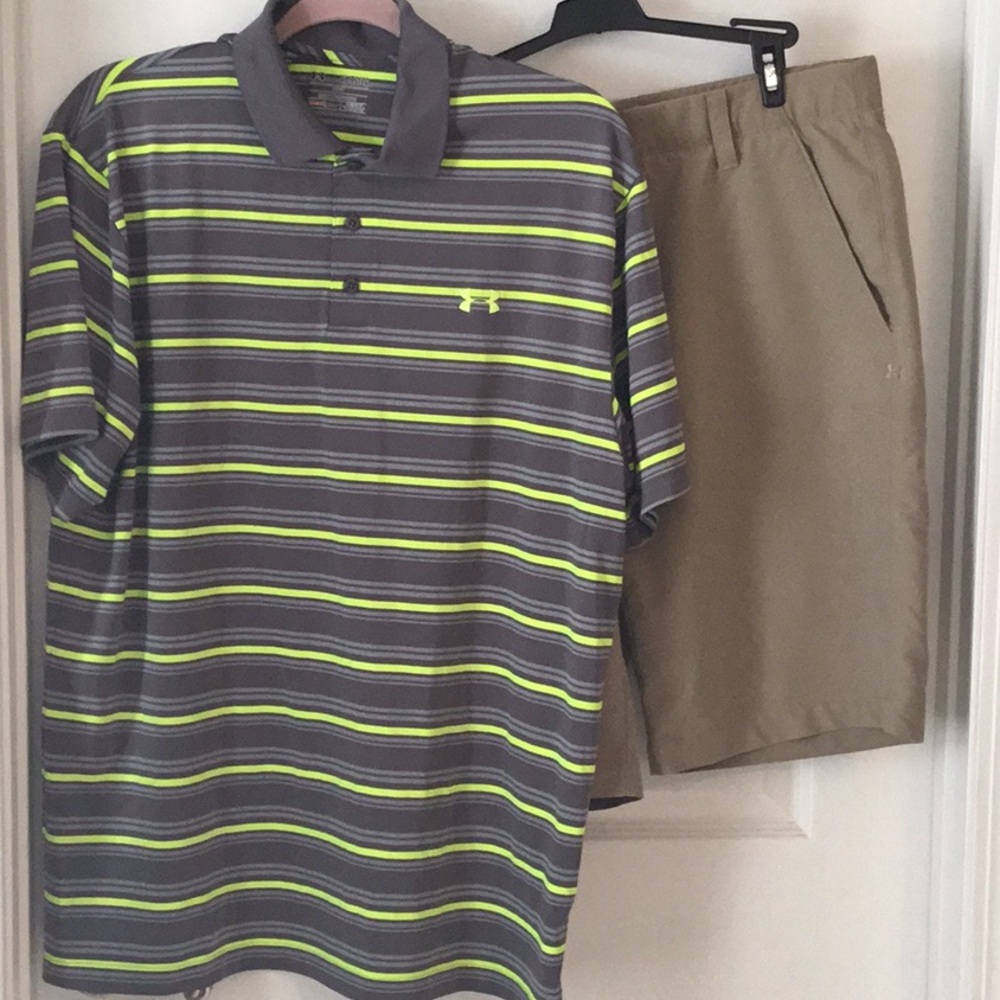 Under Armour Golf Shirt and Shorts